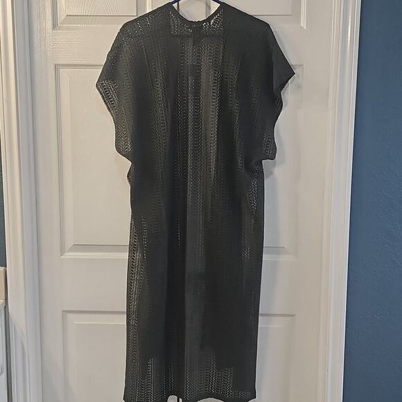 Steve Madden Open Coverup Vest Crochet Olive One Size NEW - Picture 10 of 15